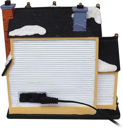 Miniatura 4 de Casa de Pueblo Navideño con Muñeco de Nieve Edificio Coleccionable de Aldea Navideña Musical Iluminada con Nieve Adición Perfecta para tus