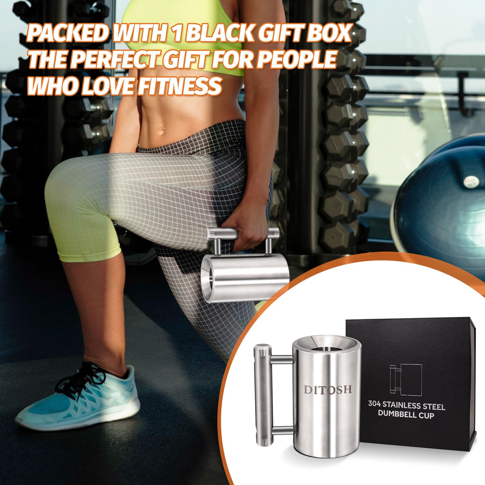 6kg 13.2lb Heavy Coffee Mug Challenge 304 Edelstahl Hantel Tassen Silber Übergewicht Sport Wassertasse für Fitness Training Arm Streich Prank Geschenk Home Gym Workout Equipment 100ml 3.4oz