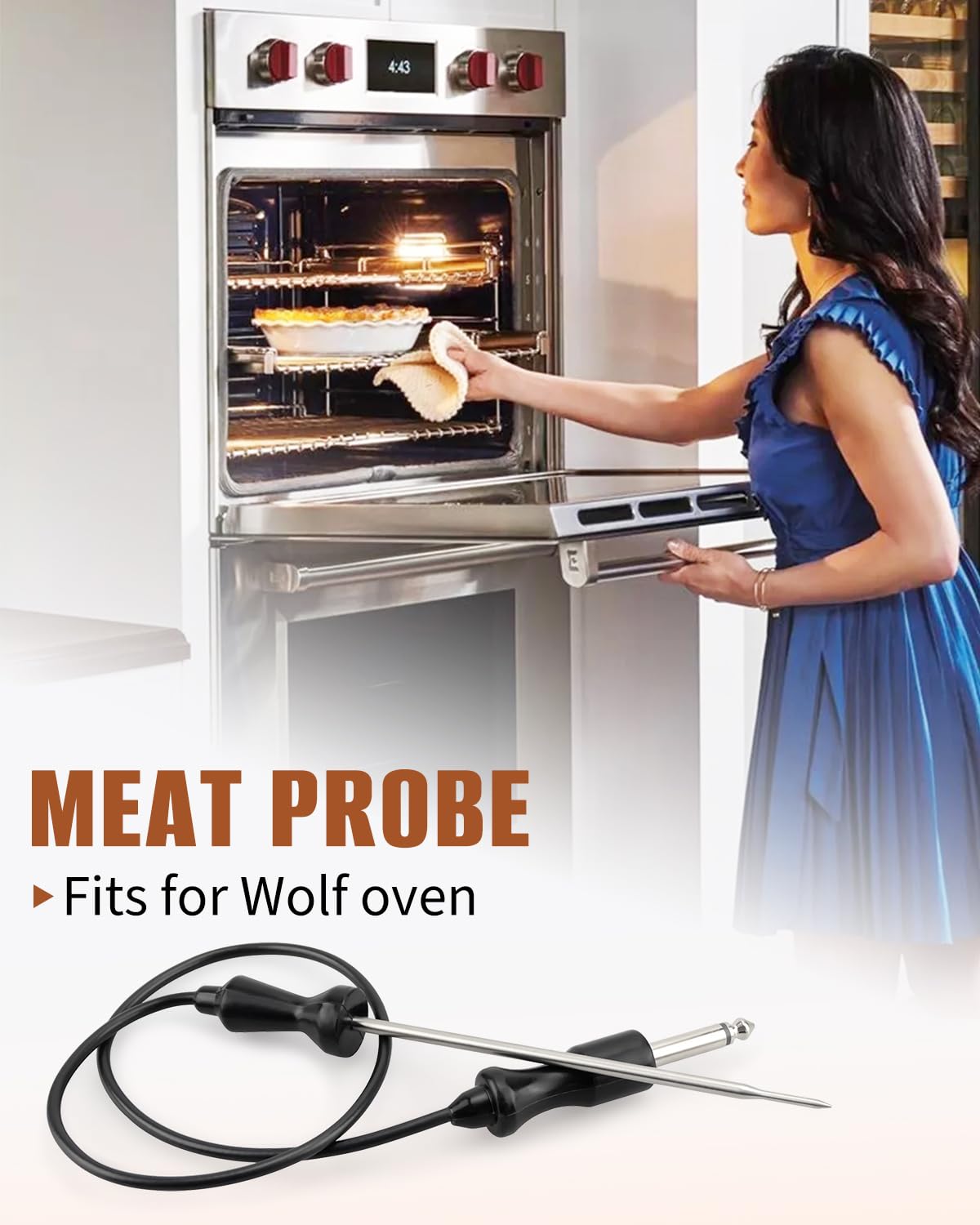ULXIOM 00755060 Oven Meat Probe Fits for Wolf Temperature Thermometer
