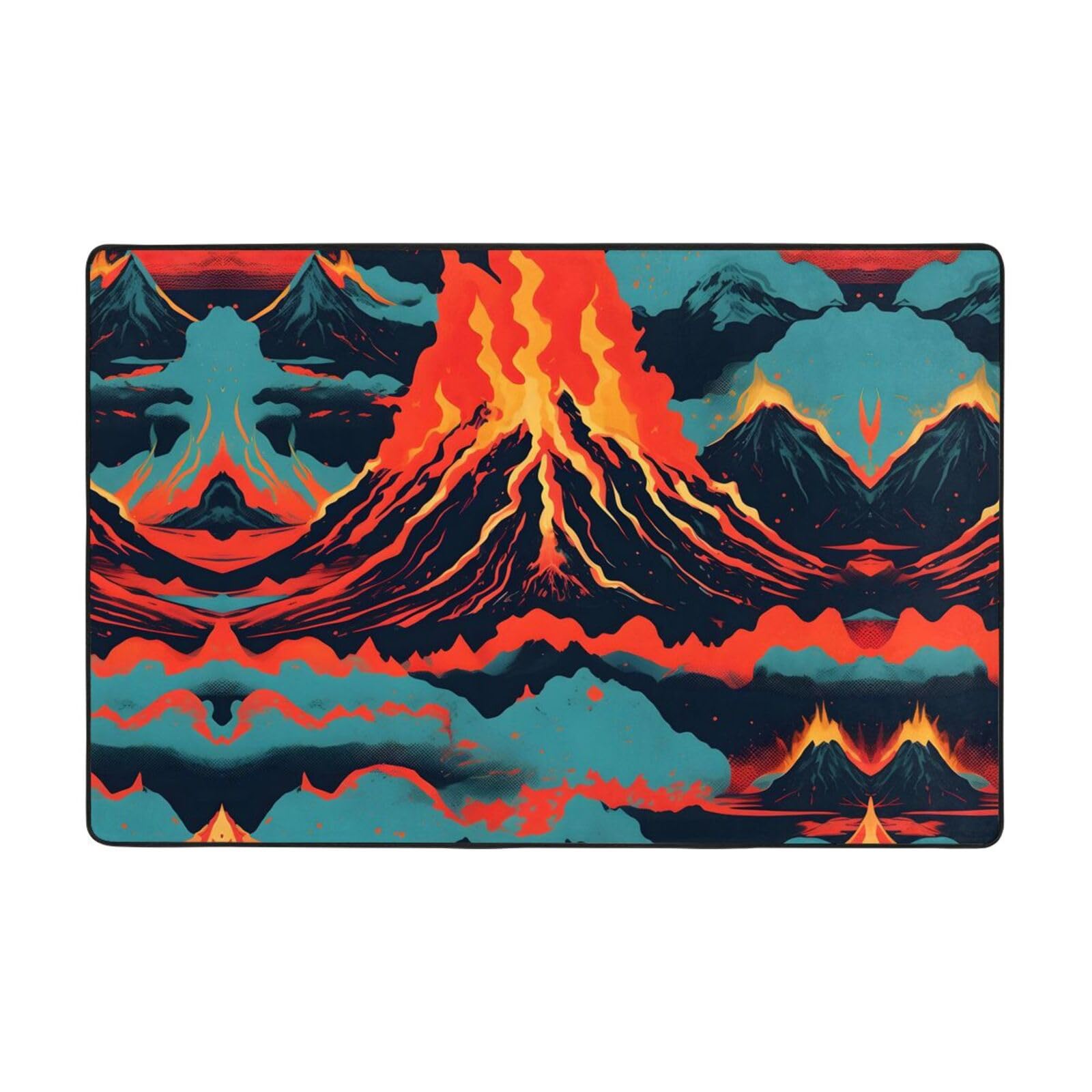 Tapis lavable grand salon Volcano Rugs tapis de chambre et entrée de maison