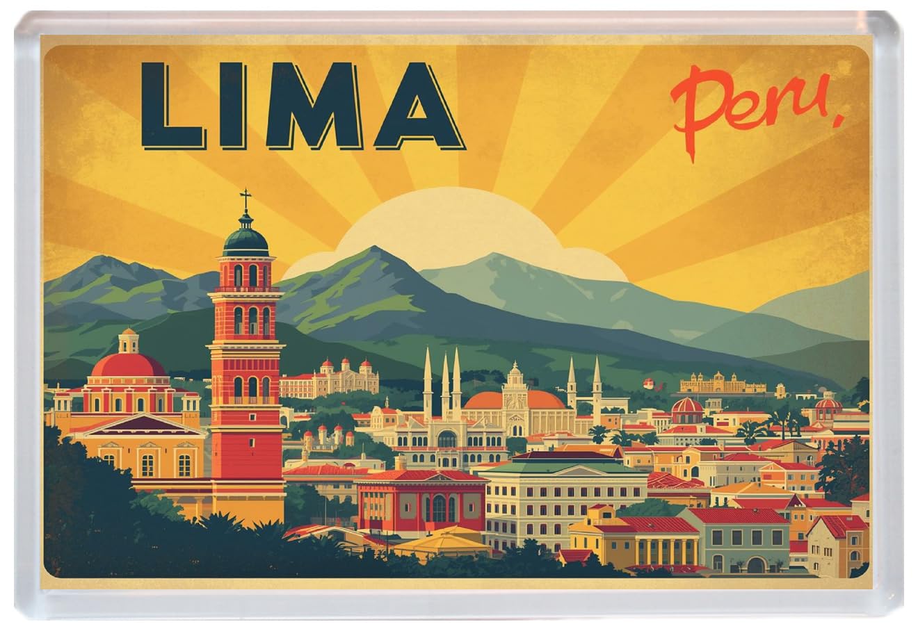Lima - Peru - Jumbo Artistic Fridge Magnet 96 x 67mm BBSFHM3341