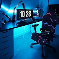 Vista 2 de Moukeren Juego de fundas impresas para sillas de juegos con alfombrilla de mouse y funda para reposabrazos, elástica, lavable a máquina, funda