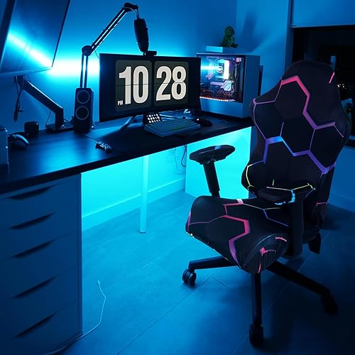 Miniatura 2 de Moukeren Juego de fundas impresas para sillas de juegos con alfombrilla de mouse y funda para reposabrazos, elástica, lavable a máquina, funda