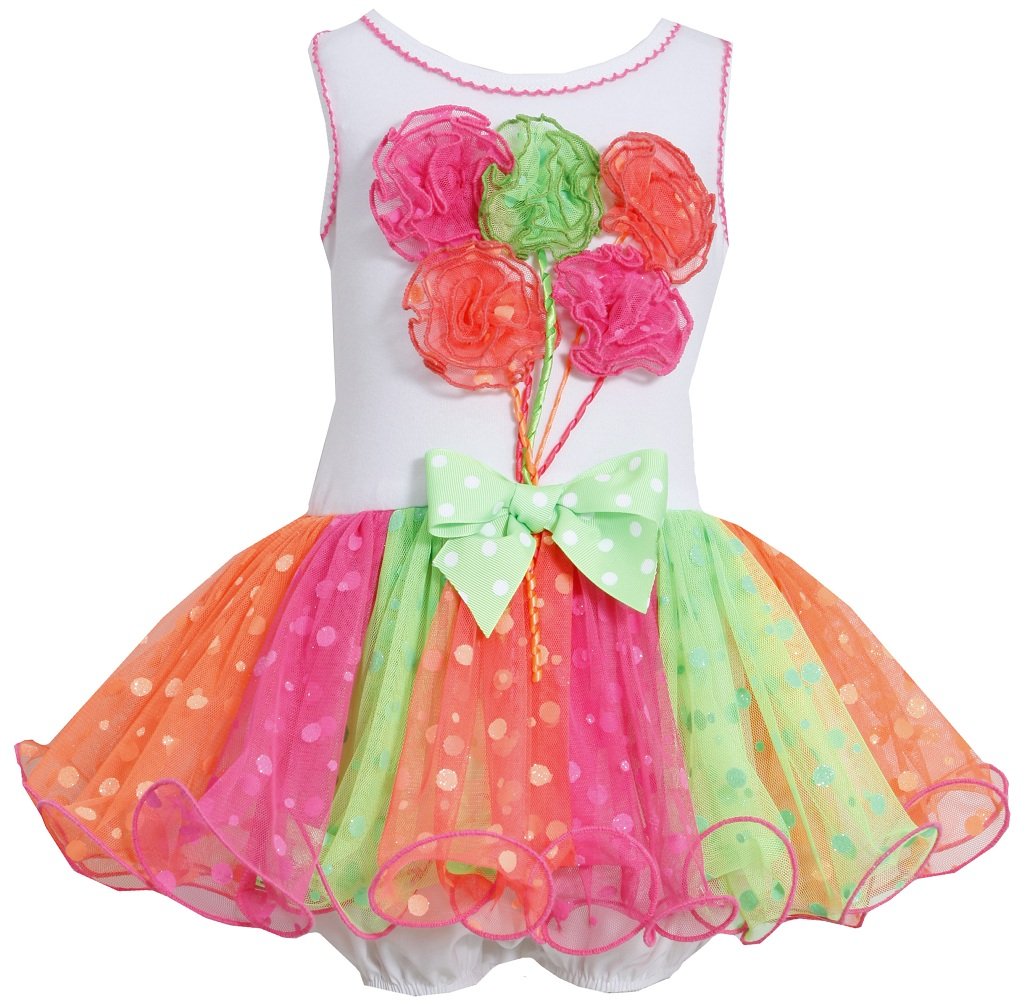 Bonnie Baby Baby Girls' Birthday Boquet Tutu Dress, Fuchsia, 12 Months