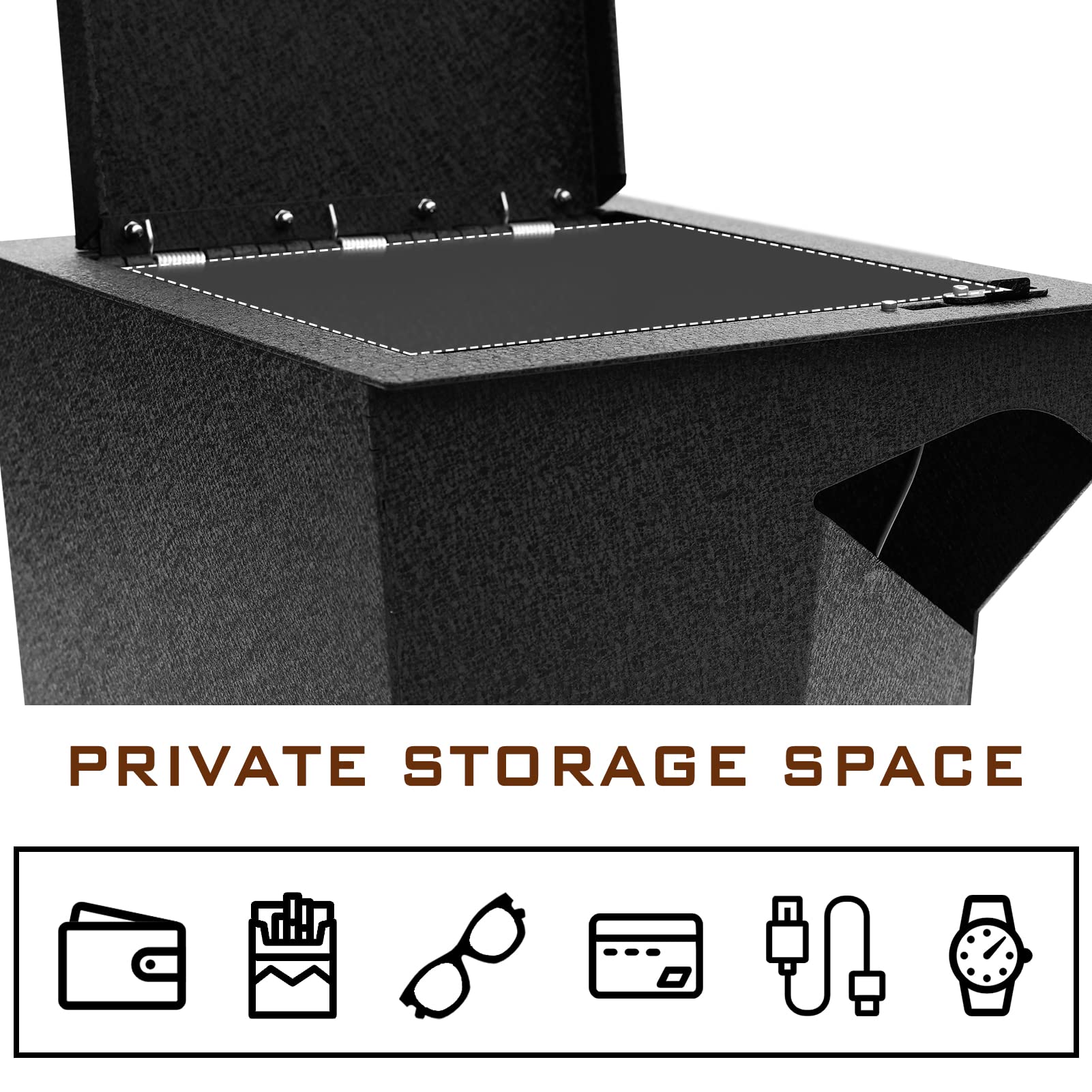 TUOJUE Center Console Safe Gun Safe Box Compatible with 20142021 Toyota Tundra, with 4Digit