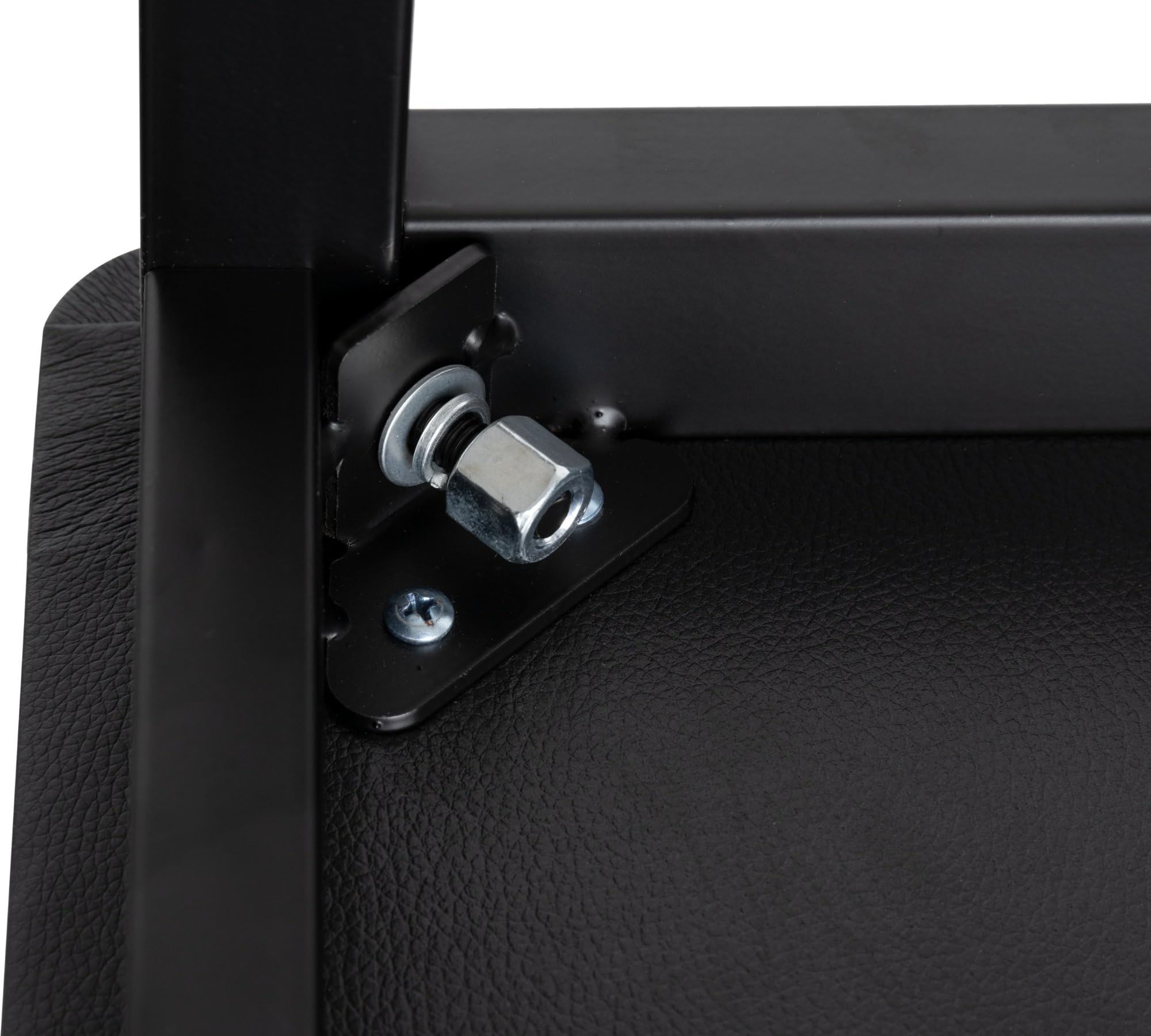 Funkey B100 Panchetta per Pianoforte nera, Con gambe in metallo stabili | Seduta imbottita nera in pelle sintetica, Dimensioni (LxPxA): 44 x 30 x 50 cm, Protezione per parquet in plastica