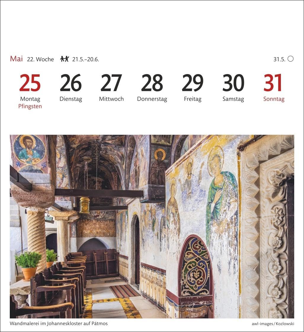 Griechische Inseln Sehnsuchtskalender 2026 - Wochenkalender mit 53 Postkarten: Reise-Kalender mit 53 hochwertigen Motiven der schönsten Plätze Griechenlands.