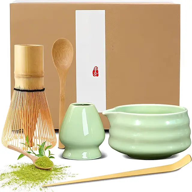 Kit Matcha 5 Piezas: Batidor, Cuenco y Accesorios para Té Matcha