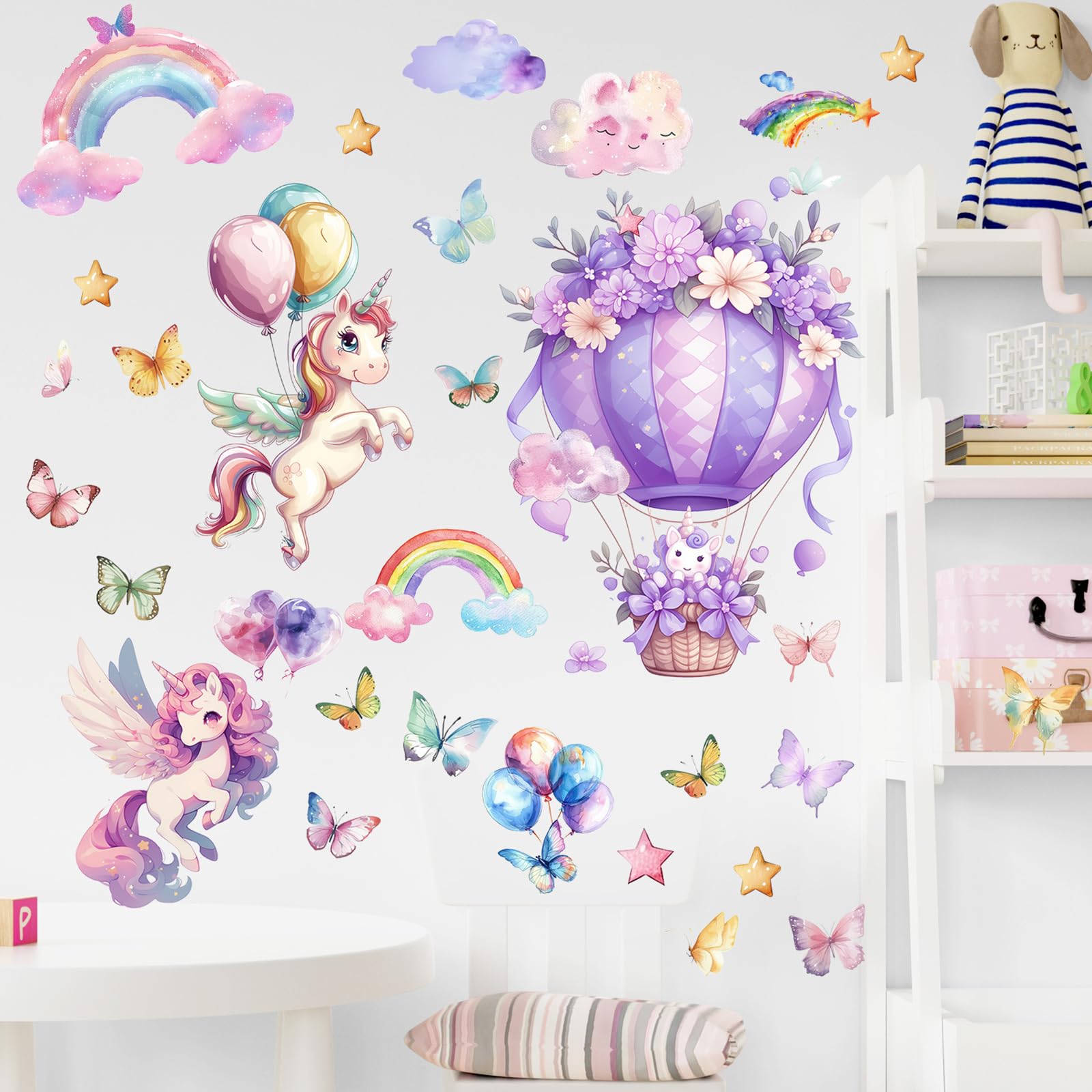 Autocollants Phosphorescents Licorne Et étoiles - Déco Chambre Enfant