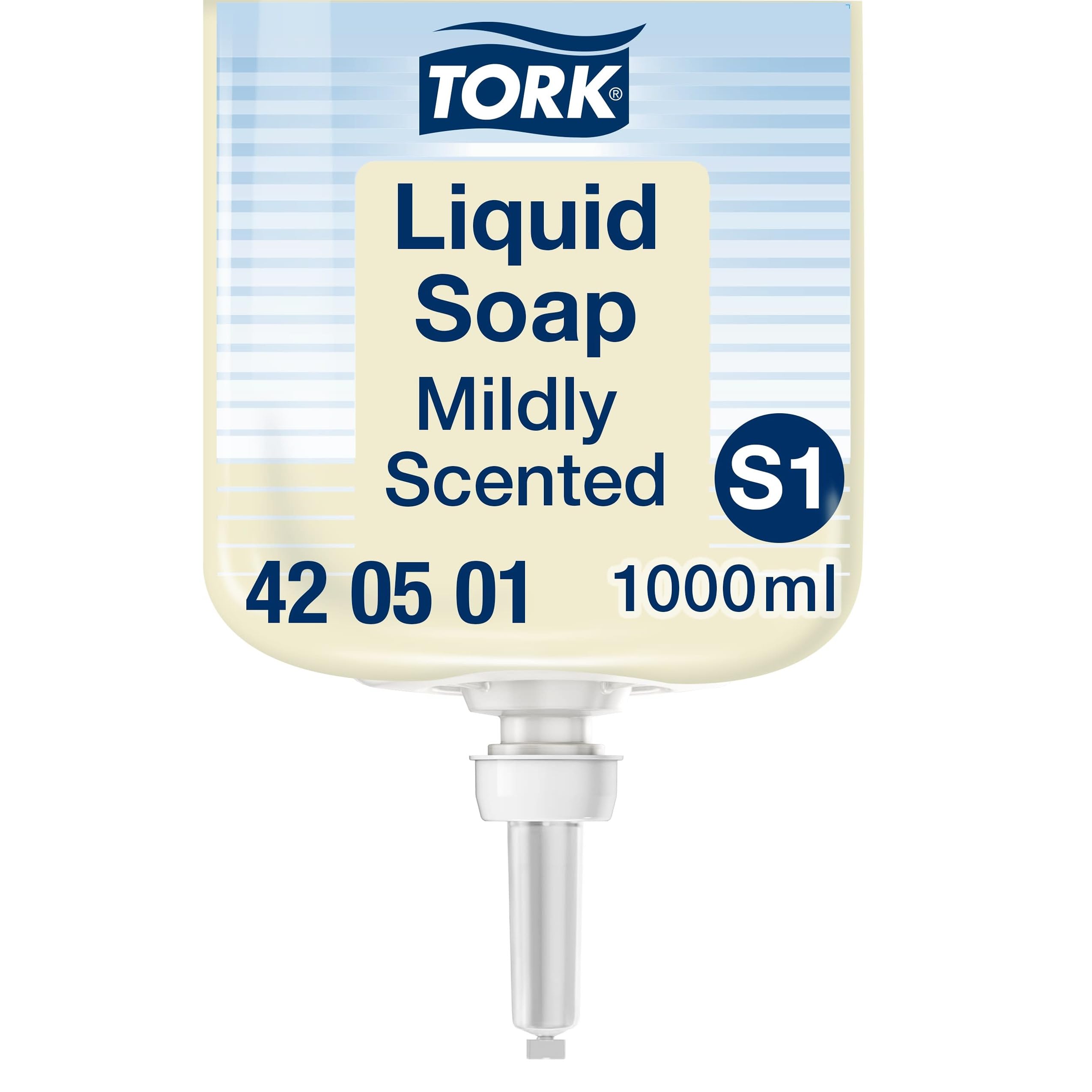 Tork Savon liquide Mains - Senteur douce S1, parfum frais, 6 x 1000 ml, 420501