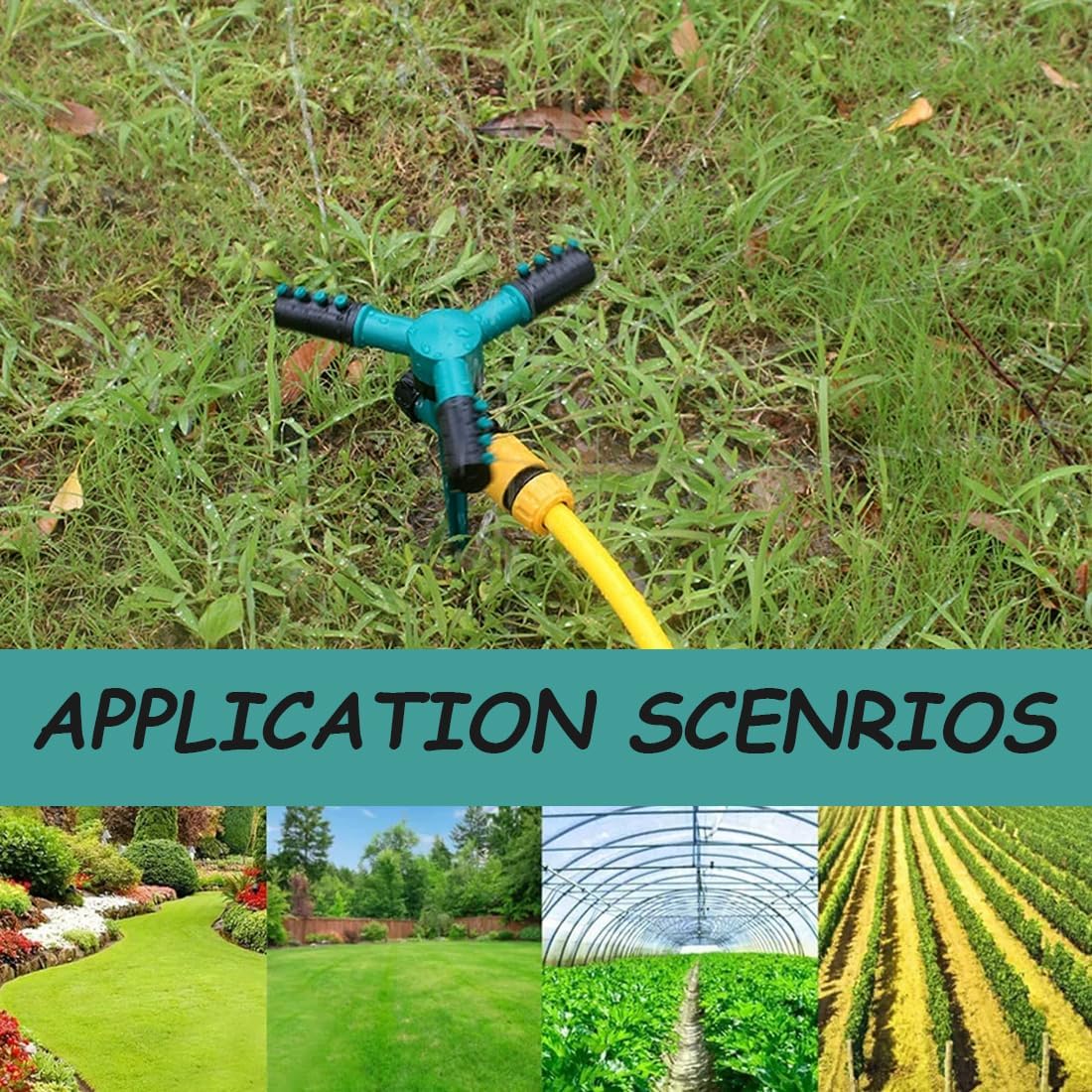 Irrigatore regolabile a 360° per prato – Spruzzatore automatico ABS 17 7141iKDs4ML. AC SL1100