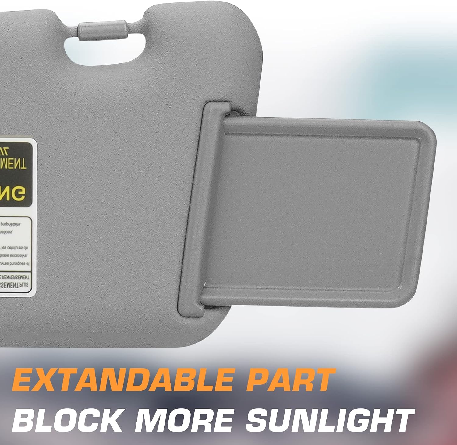 TadaMark Left Driver Side Sun Visor Fit for Toyota Highlander 2008 2009 2010 2011 2012 2013 Gray with Light Replace # 74320-48500-B0
