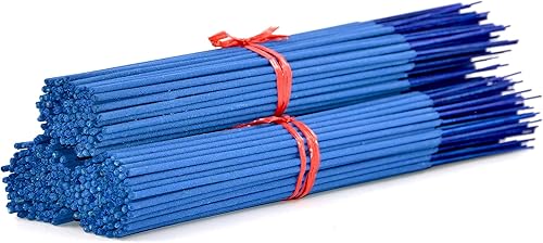 Miniatura 7 de 100 varillas de incienso sin perfume (azul) de 11 pulgadas, 100 % natural de Joss y bambú de 11 pulgadas en blanco punk, para hacer incienso de