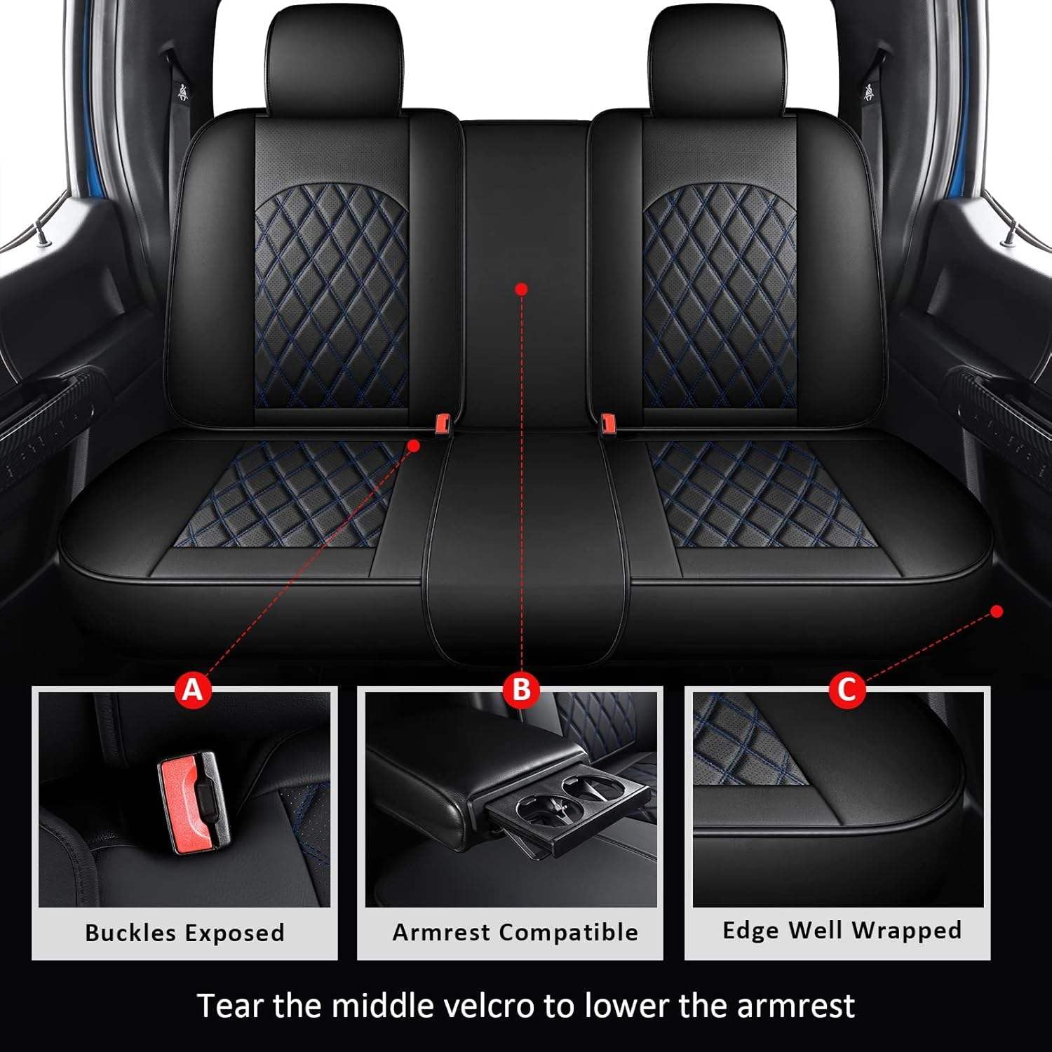 Funda Asientos Coche para Land Rover Range Rover Sport 2005-2026 (5-Seat Configuration), Cuero 5 Plazas Transpirable Antideslizante Protección Completa Todas Las Estaciones,Black Grey