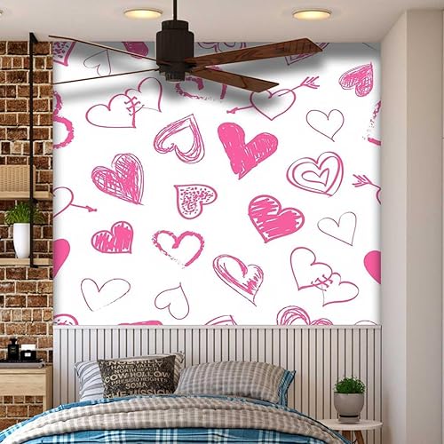 Miniatura 2 de Papel tapiz rojo con forma de corazón, protege la superficie (W) 137.8 pulgadas X (H) 110 pulgadas