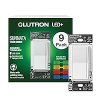 Vista 22 de Lutron Sunnata STCL-153MW-WH, interruptor de luz con atenuación táctil con placa de pared, tecnología avanzada LED+ para LED e incandescente, 3