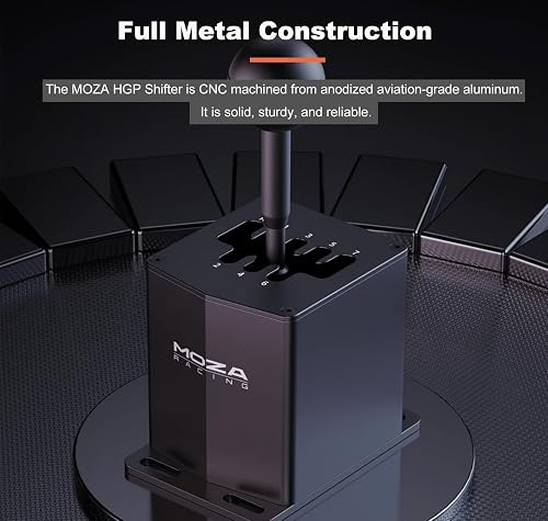 MOZA HGP Racing Shifter 7+R Simulateur de vitesses USB pour PC, modèle H avec verrouillage R et 7ème vitesses, connexion USB au PC, facile à monter - 3