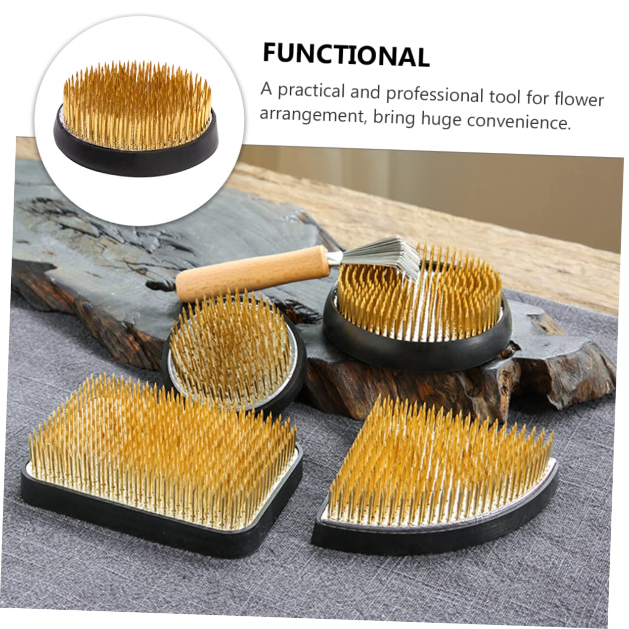 HAPINARY Flower Arrangement Holder Flower Pins Durable Copper Needle Tool Easy to Use for Decorations