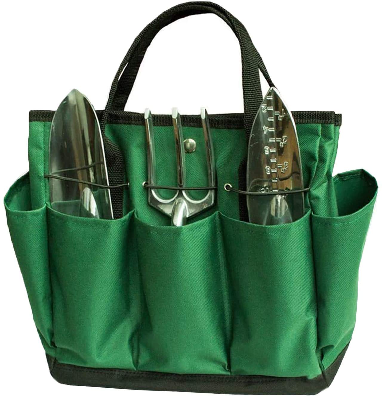 Namvo Ensemble d'outils de Jardin, Sac fourre-Tout de Jardin avec Plusieurs Poches pour Trousse à Outils de Jardinage, Sac à Outils de Jardin (Vert noirâtre)