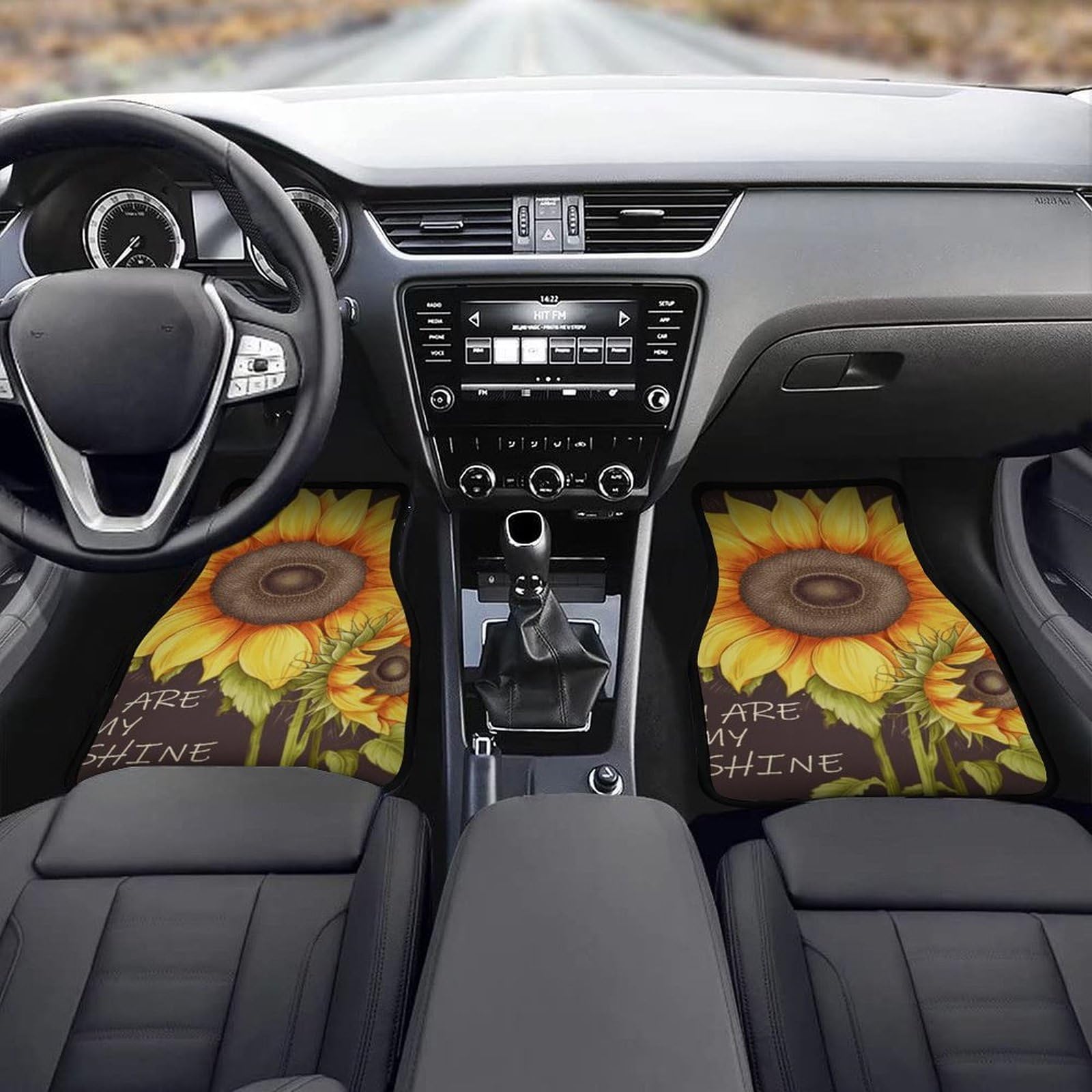 Set di 4 tappetini per auto, resistenti, antiscivolo, facili da pulire, adatti per la maggior parte delle auto, per tutte le stagioni, universali, adatti per SUV, berline e camion