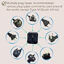 Adaptro 3 Pcs. Universal Travel Adapter US Converter Plug for Travel India to USA, Japan, Canada, Philippines & More, 10A 250V 3 Pin Conversion Plug, Pack of 3, Black gallery image