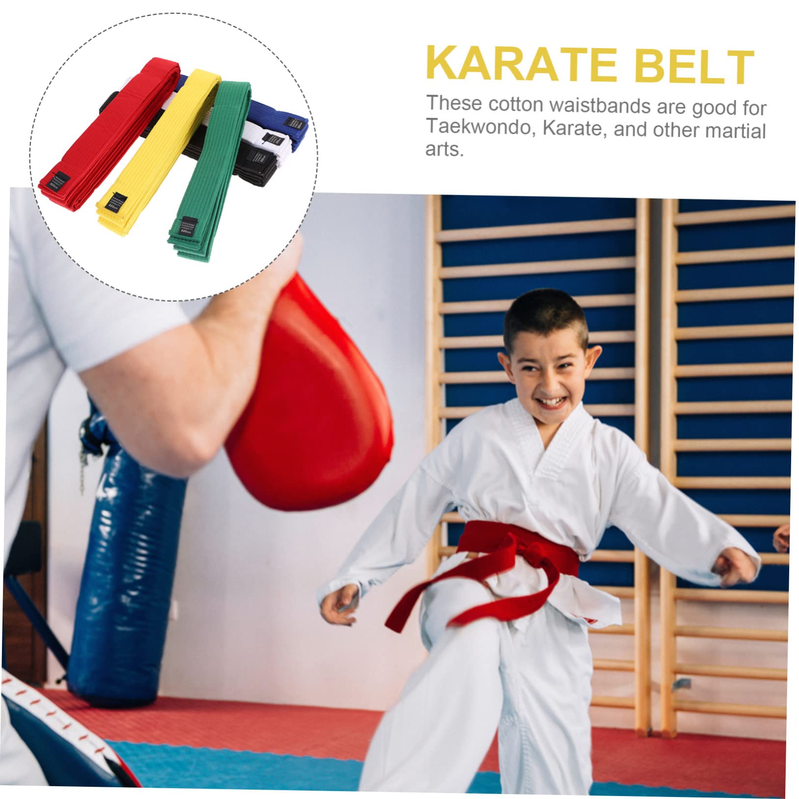 UPKOCH 6 Pezzi Cintura di Taekwondo Marziale Ragazzo Cintura da Allenamento per Donna Cotton Belt karategi di Karate per Ragazzi di Cintura di Karate Cotone