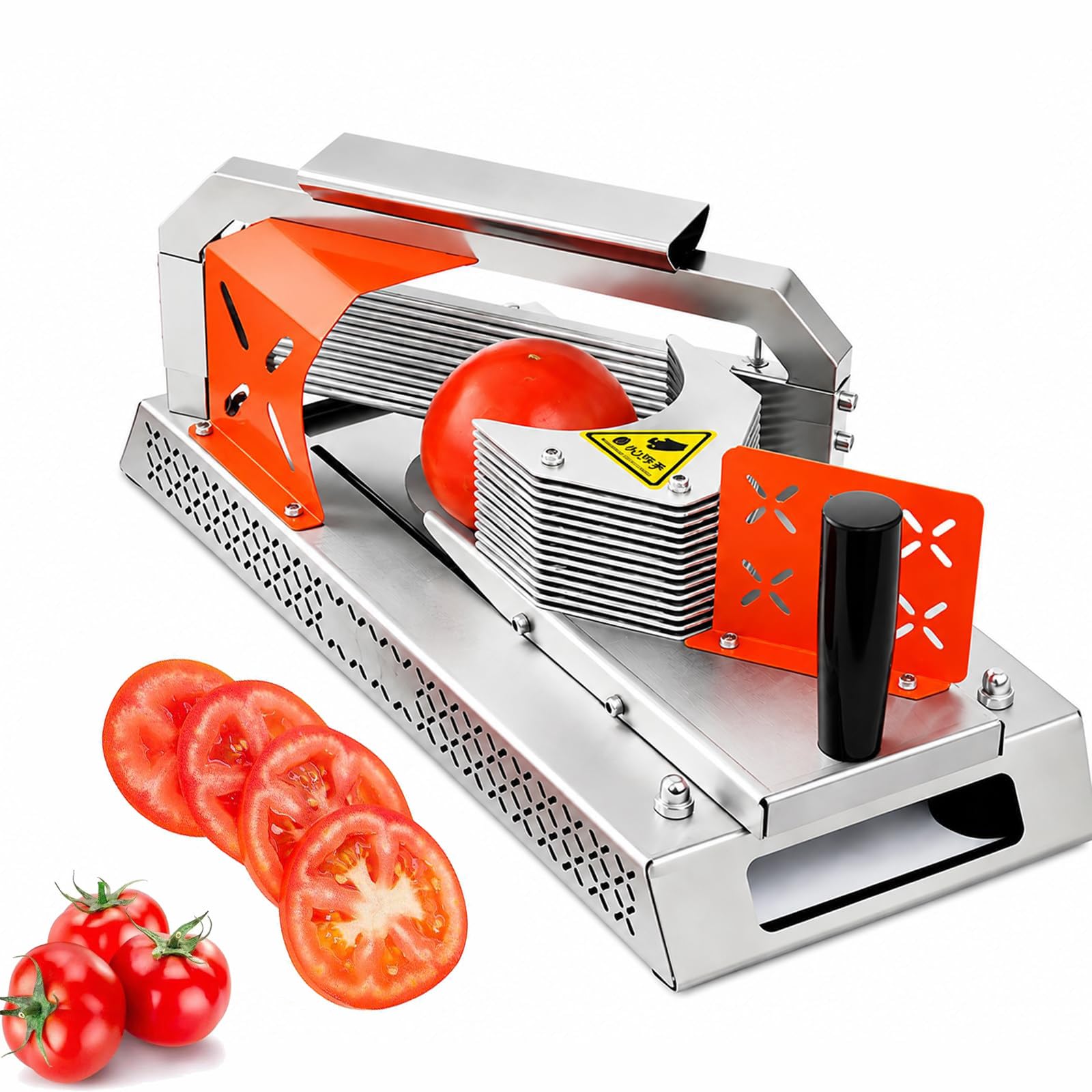 Edelstahl Tomatenschneider mit Abnehmbarem und Abspülbarem Drücker
