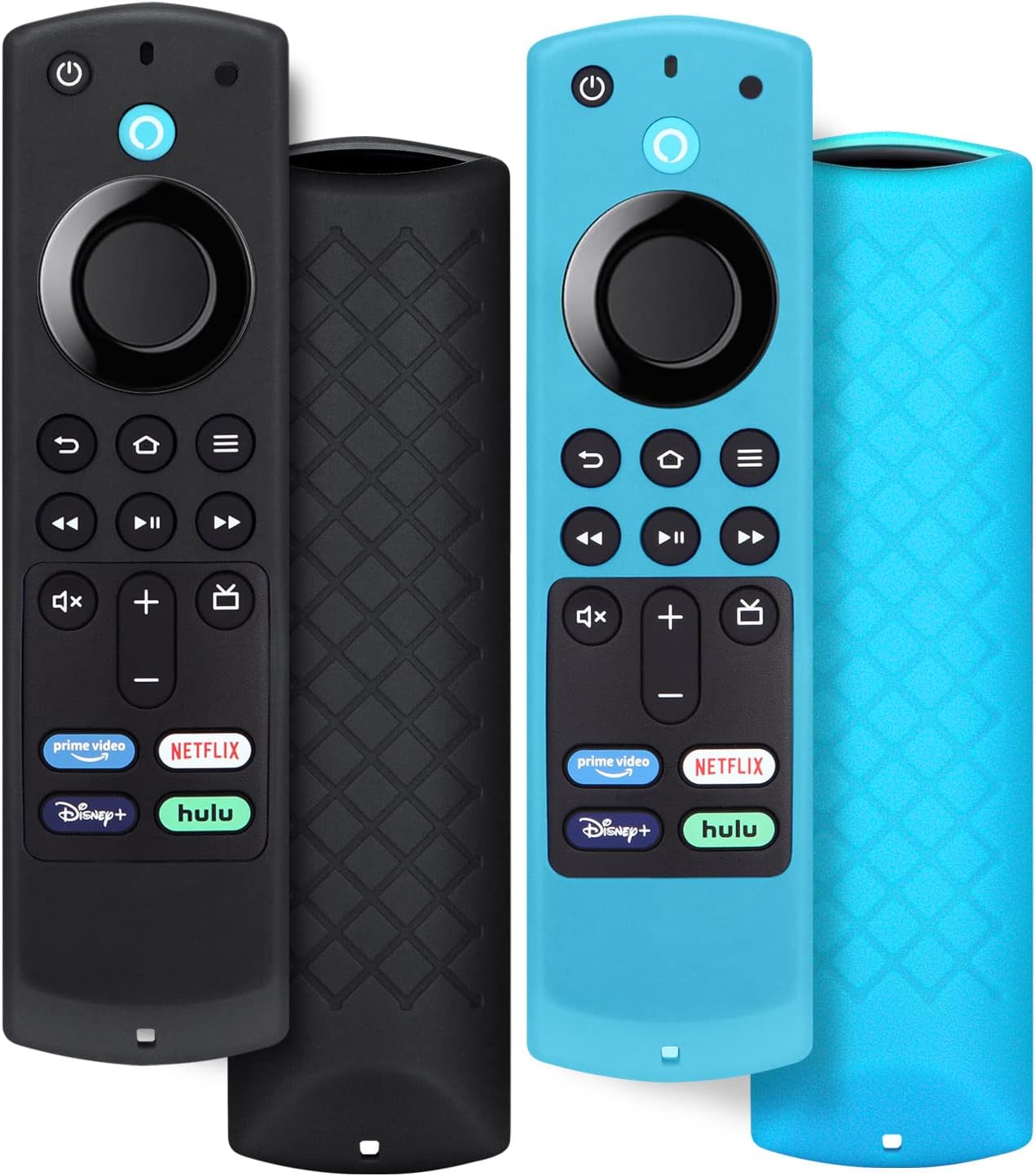 Fir Stick 4K Max Remote Cover - Protective Case for Fir TV Stick (3rd Gen) 2021/ Fir Sticksticktv 4K/ Fir TVStick Lite 2020/ Fir TV Cube Silicone Cover Case - 2 Pack Black Blue