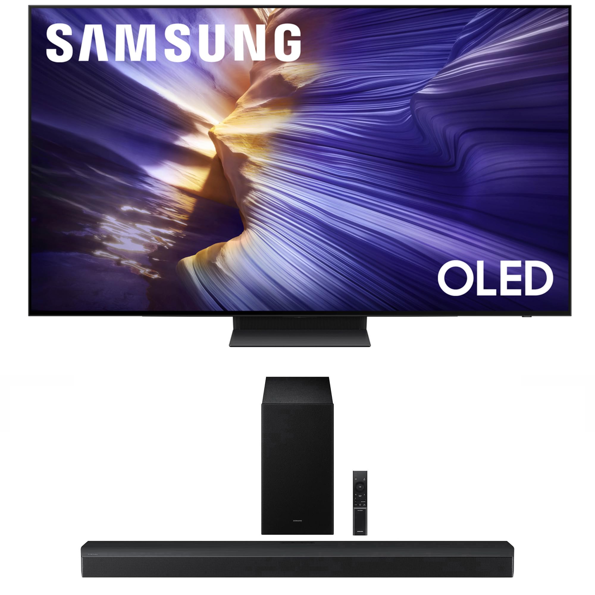 Samsung QN77S90FAFXZA 77 Inch 4K OLED Smart TV with a HW-B750F B Series Soundbar 5.1 Ch and Subwoofer (2025)