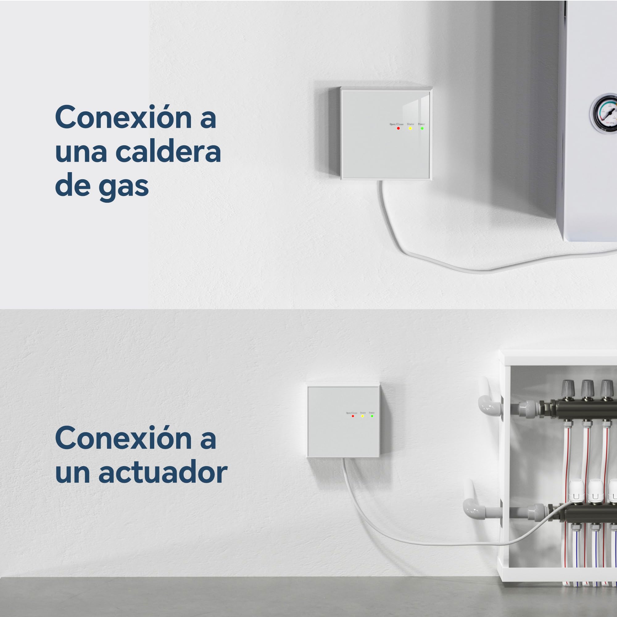 Termostato WiFi de caledera con Alexa,Control Vocal.Termostato programable Tuya,Control Remoto por App o la Pantalla de táctil.Termostato Portátil para Calefaccion de Gas/Agua 306RF