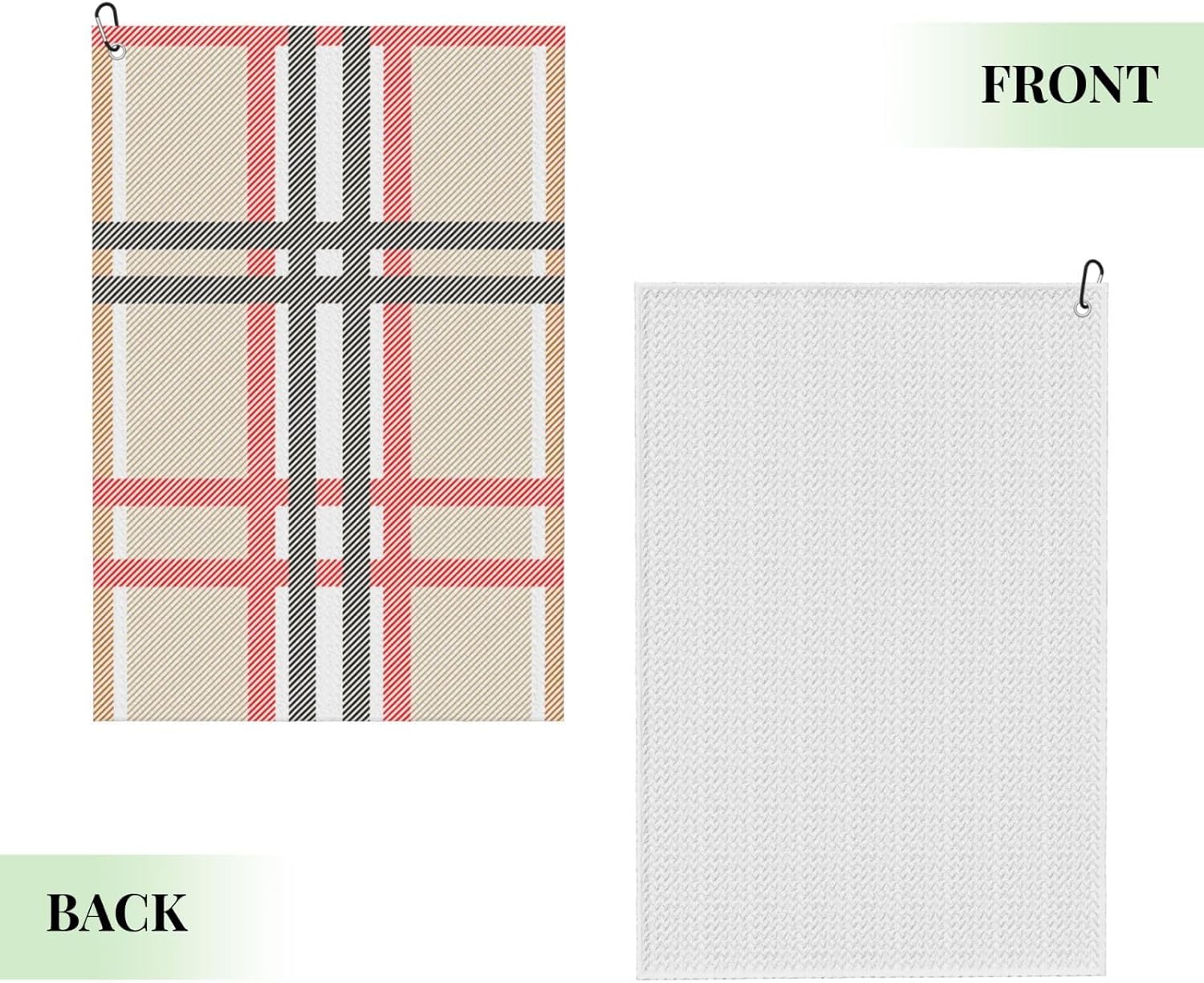 with-Classical-Palette-Template-for-Plaids-S-Suits-Dresses Microfiber Golf Towel with Carabiner Clip, 16x24 Inch Absorbent Waffle Weave Towel for Golf Bags