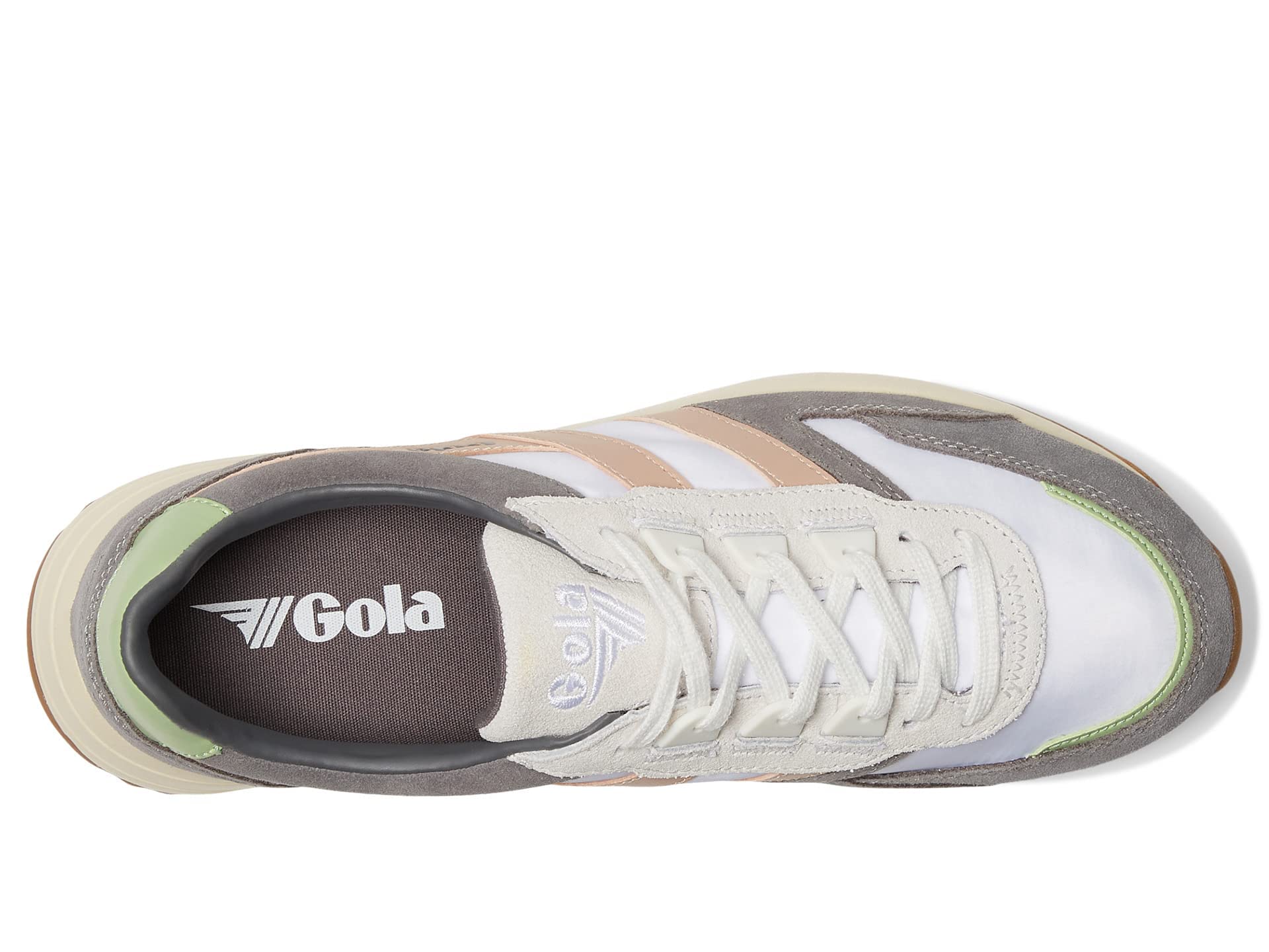 (取寄) ゴーラ レディース シカゴ Gola women Gola Chicago White/Pearl Pink/Patina Green Gola Women's Chicago Sneaker, White Pearl Pink Patina Green, 4 UK