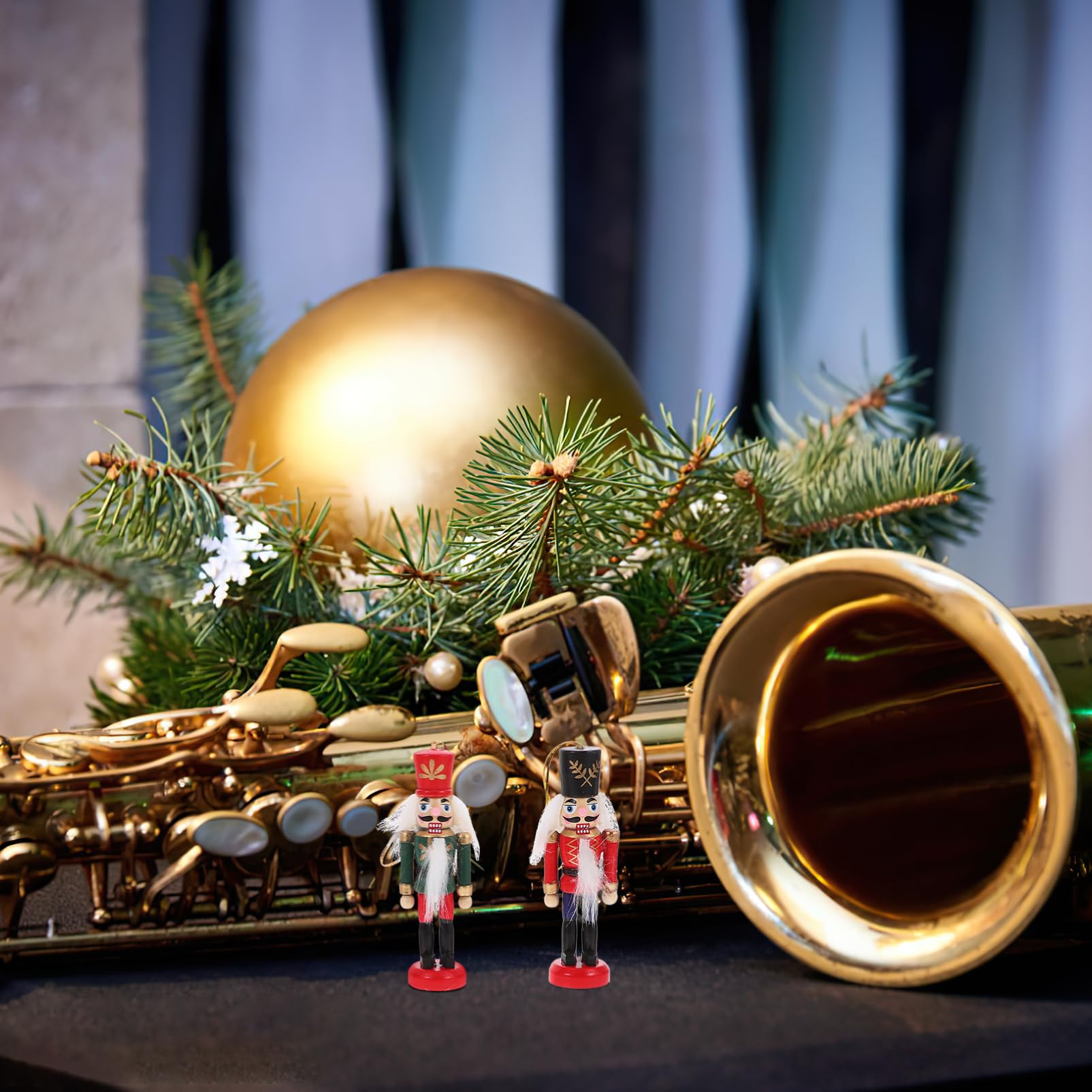 Cabilock Hanging Nutcracker Decorations Set of 6 Christmas Nutcracker Ornaments Wood Craft for Tree and Home Decor