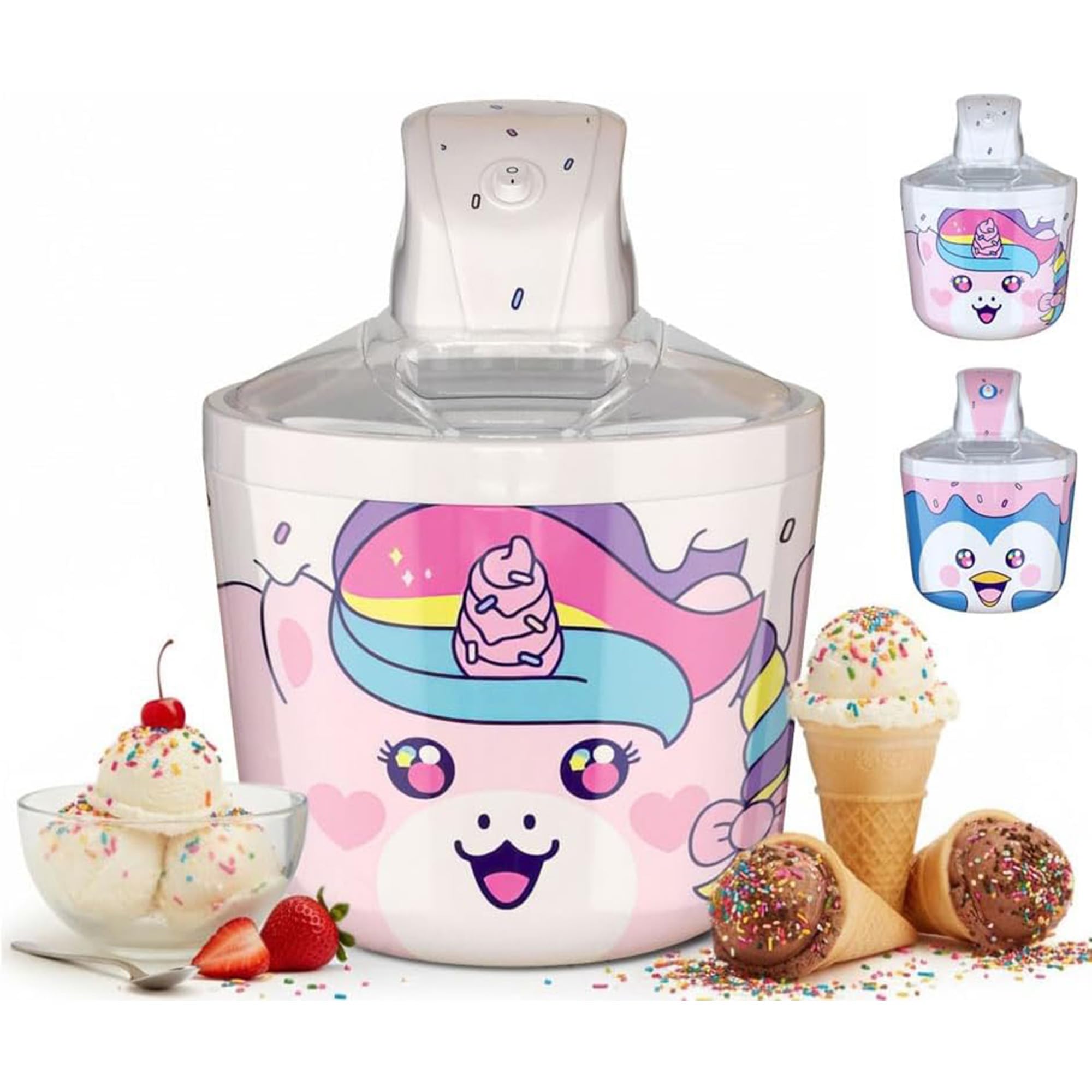 Ice Cream Maker Machine for Kids – 1.2 Quart Unicorn electric Ice Cream Makers, Best Countertop Machine for Homemade Ice Cream, soft serve, Sorbet, Gelato, Frozen Yogurt – Fun & Easy for Families