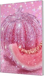 Hami Melon Pink Canvas Wall Art Poster Aesthetic Print Painting For Dorm Bedroom Living Room,12x18 Inch Framed