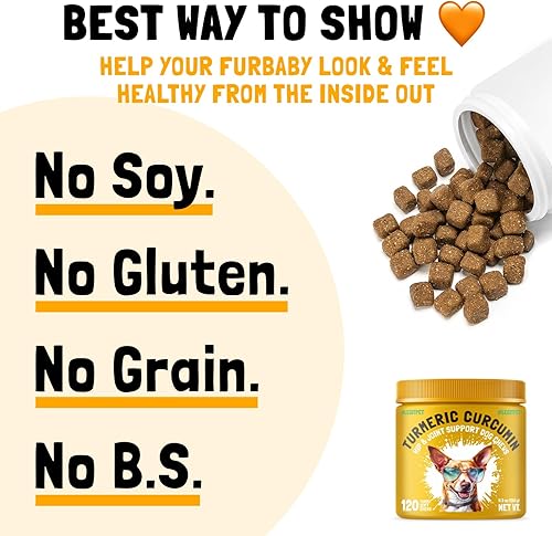 Miniatura 16 de Allergy Relief Chews for Dogs & Immune & Digestive Supplement with Wild Salmon Oil Kelp Colostrum Turmeric Probiotics & Bee Pollen for Seasonal