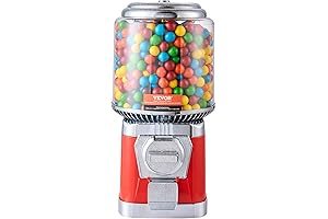 VEVOR Spiral Gumball Bank, 16"H Home Candy Vending Machine, PC Round Gumball Dispenser