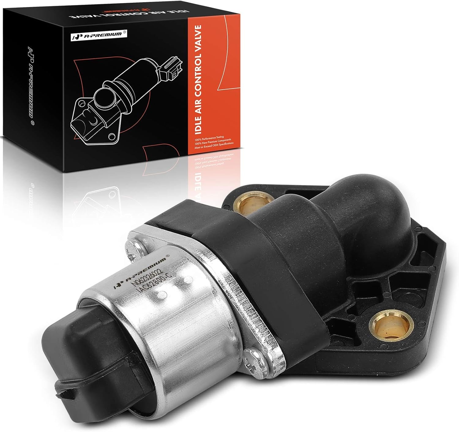 A-Premium Fuel Injection Idle Air Control Valve Compatible with Ford Fiesta 2010, Ka 2001-2008, 1.6L, Naturally Aspirated, Replace# 2S6A9F715BA