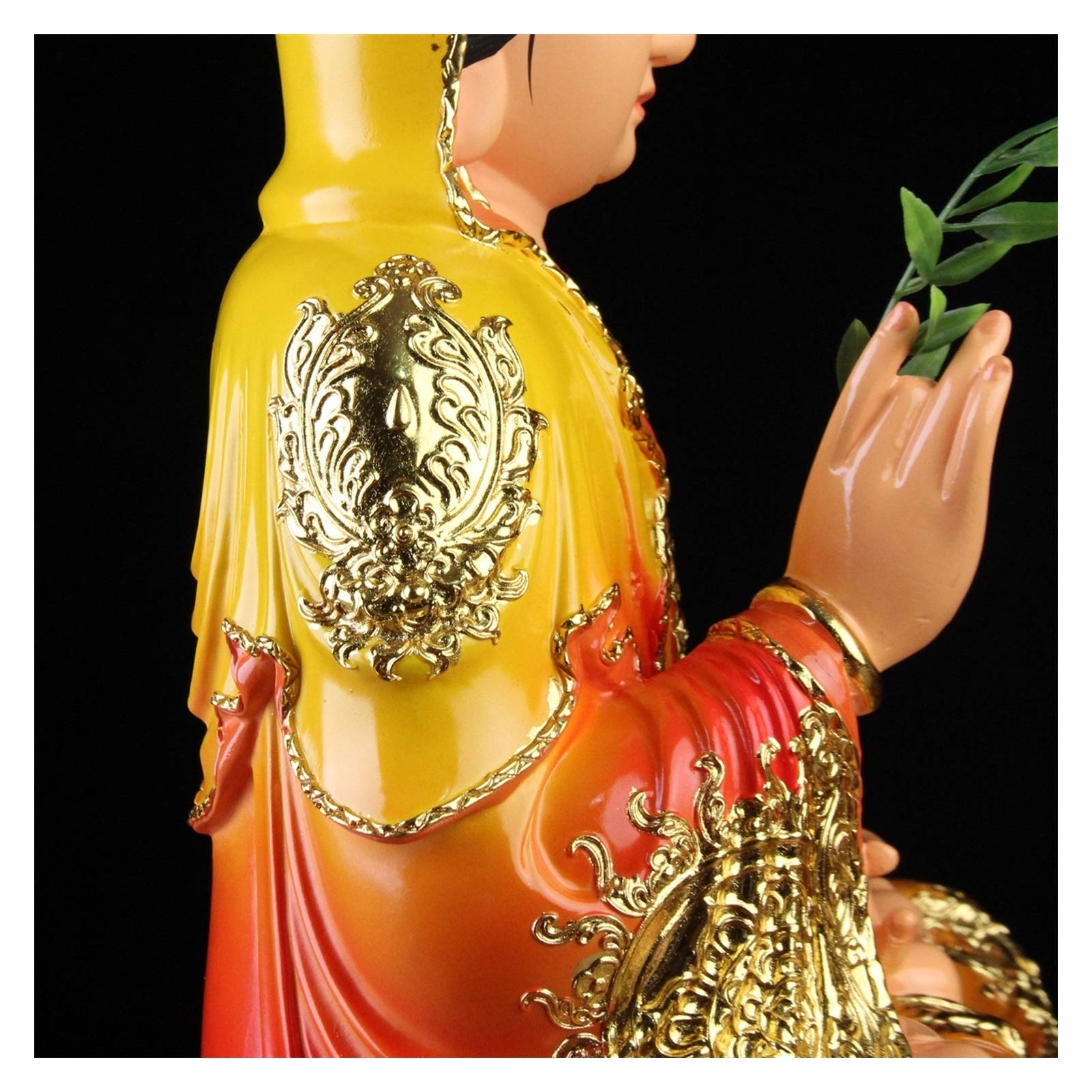 Guanyin Guanyin Adoración de Buda Sala de Estar Adornos de la Fortuna Guanyin Avalokitesvara Figura de Resina Estatuilla Estatuilla Sana y Segura Estatua de Buda (Size : 40CM Height) Good