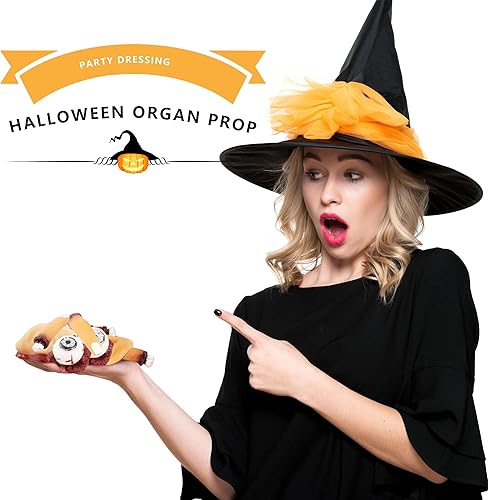 Miniatura 4 de Cotiny 15 piezas de accesorios sangrientos de Halloween falsos globos oculares con orejas de dedo dividido para Halloween, accesorios de broma de