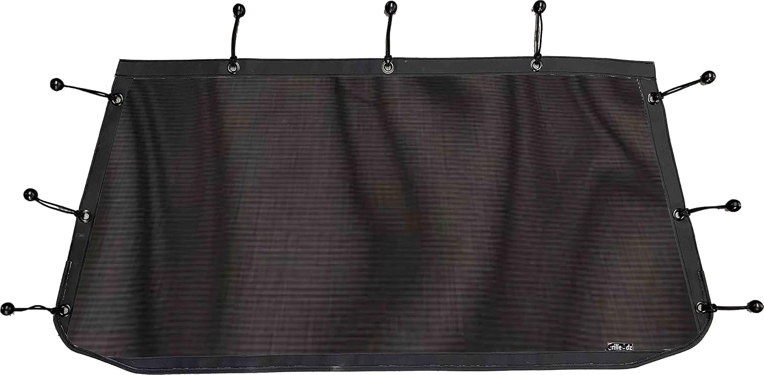 KRX-2 Premium Black Rear Window Mesh Dust Screen fits Kawasaki KRX (2 seater models only) by GrilleAdz