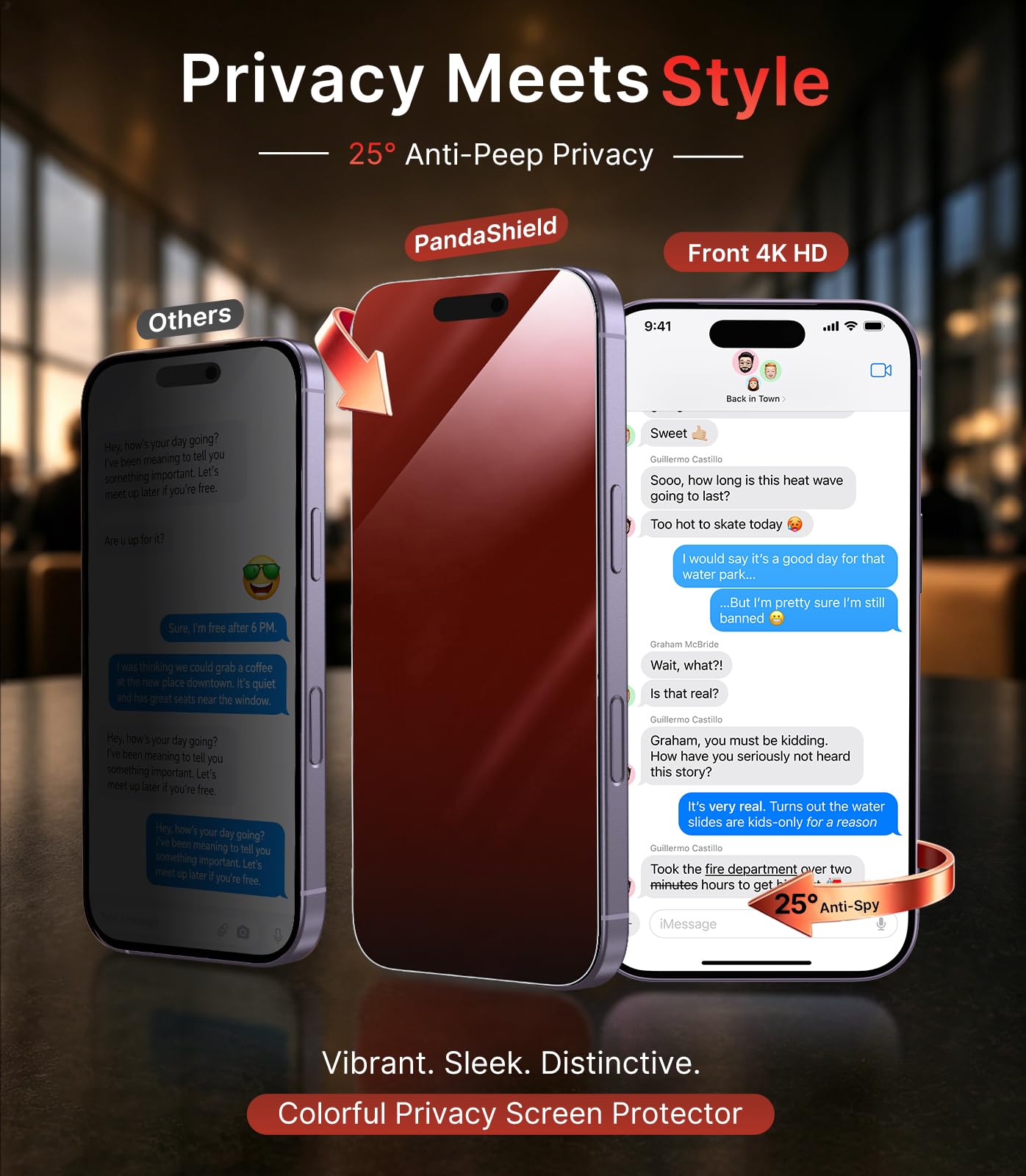 PandaShield Confezione da 4 pellicole protettive colorate per iPhone 17