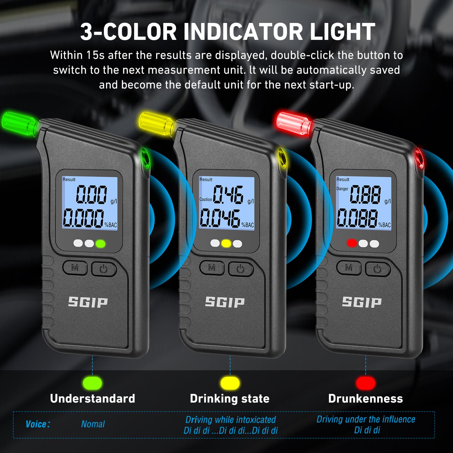 Ethylotest Electronique, Etiloteste Electronique Portable Alcotest avec Affichage Numérique LCD Fonction de Stockage Alcootest Électronique Personnel pour Usage Domestique et Professionnel