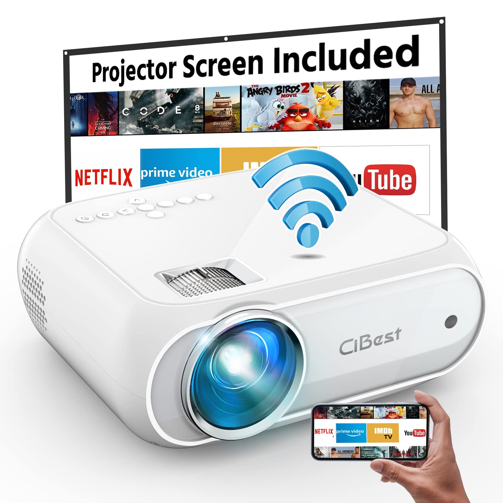 Buy Mini Projector, CiBest Native 1080P Projector Outdoor, 2023
