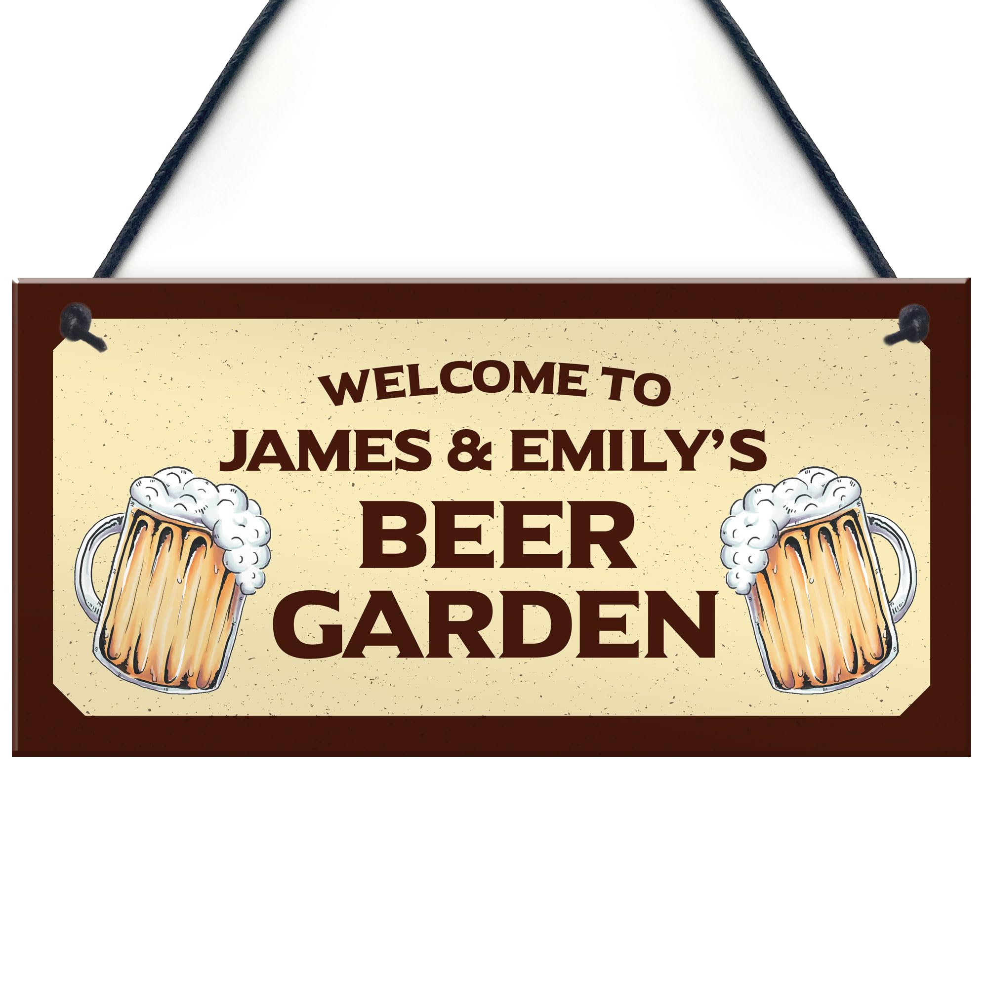 Red Ocean Personalised Sign For Beer Garden Novelty Home Bar Decor Sign Garden Shed Sign