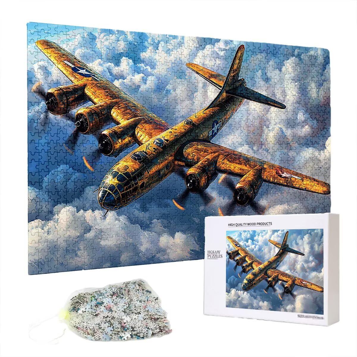 Puzzle 5000 elementów samolotu, 5000 elementów, dla dorosłych, drewniane puzzle dla dorosłych, trudna łamigłówka, gra logiczna dla całej rodziny, drewniane puzzle do dekoracji salonu, na prezenty, G