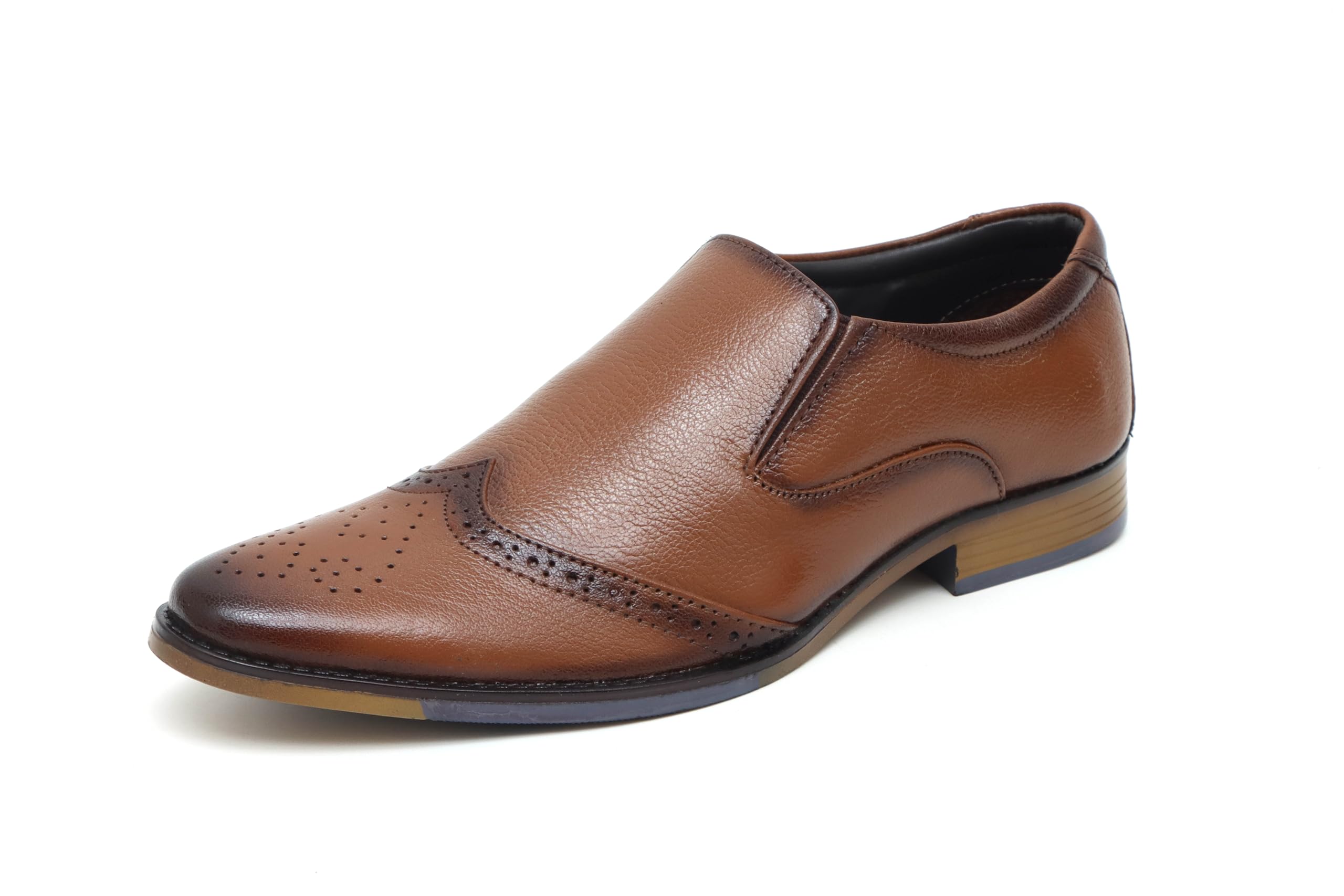 ARAMISH Tan Genuine Leather Formal Brogue Shoes for Mens - 8 UK (B0CKW6L88W) Amazon Price History, Amazon Price Tracker