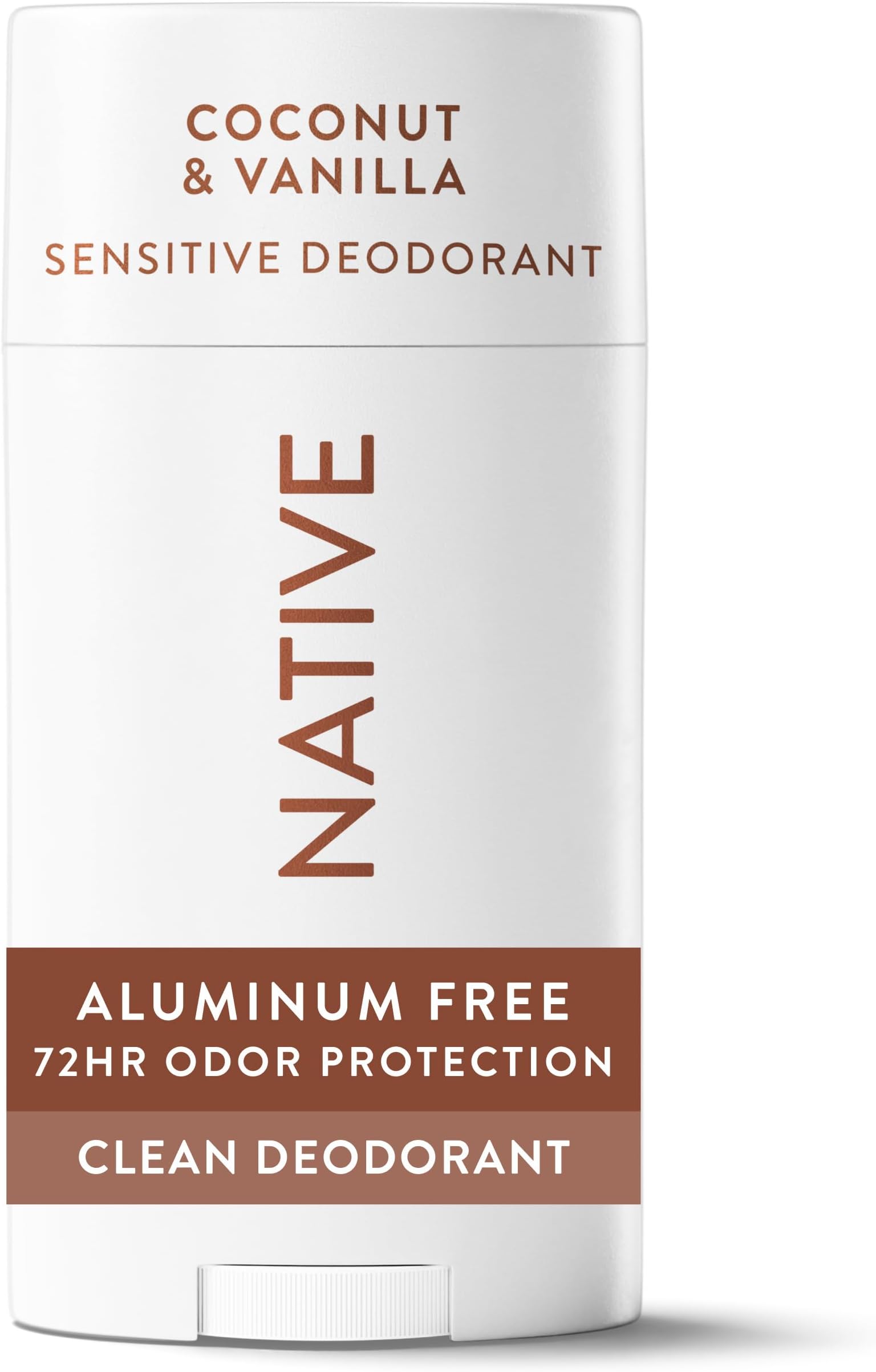 Native Sensitive Deodorant Contains Naturally Derived Ingredients, 72 Hour Odor Control | Deodorant for Women & Men, Aluminum Free with Baking Soda, Coconut Oil and Shea Butter, Coconut & Vanilla