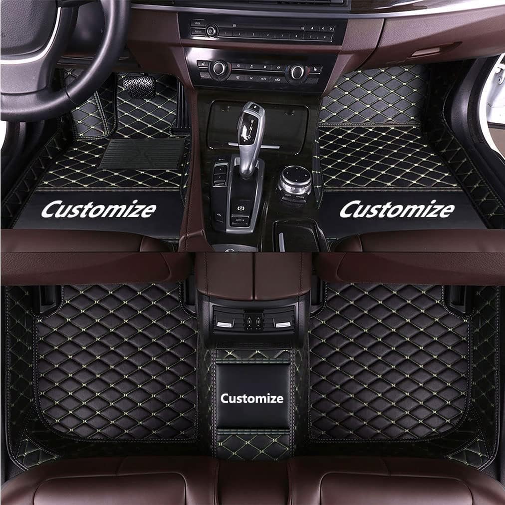 Custom Fit Car Floor Mats Waterproof PU Leather Full Coverage for Most Cars, SUVs, and Tr…