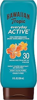 Hawaiian Tropic Island Sport Sunscreen Lotion, Ultra Light, High Performance Protection, SPF 30, Coconut, 8 Oz